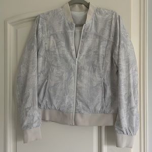 Lululemon Reversible Bomber Jacket - Size 10 - White / Pattern